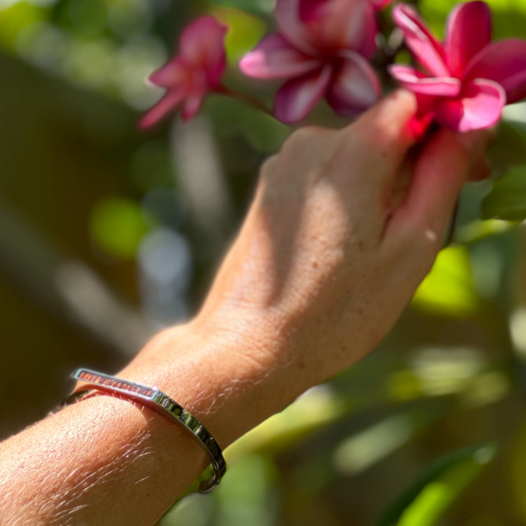 Koa Wood Bar Bangle Bracelet