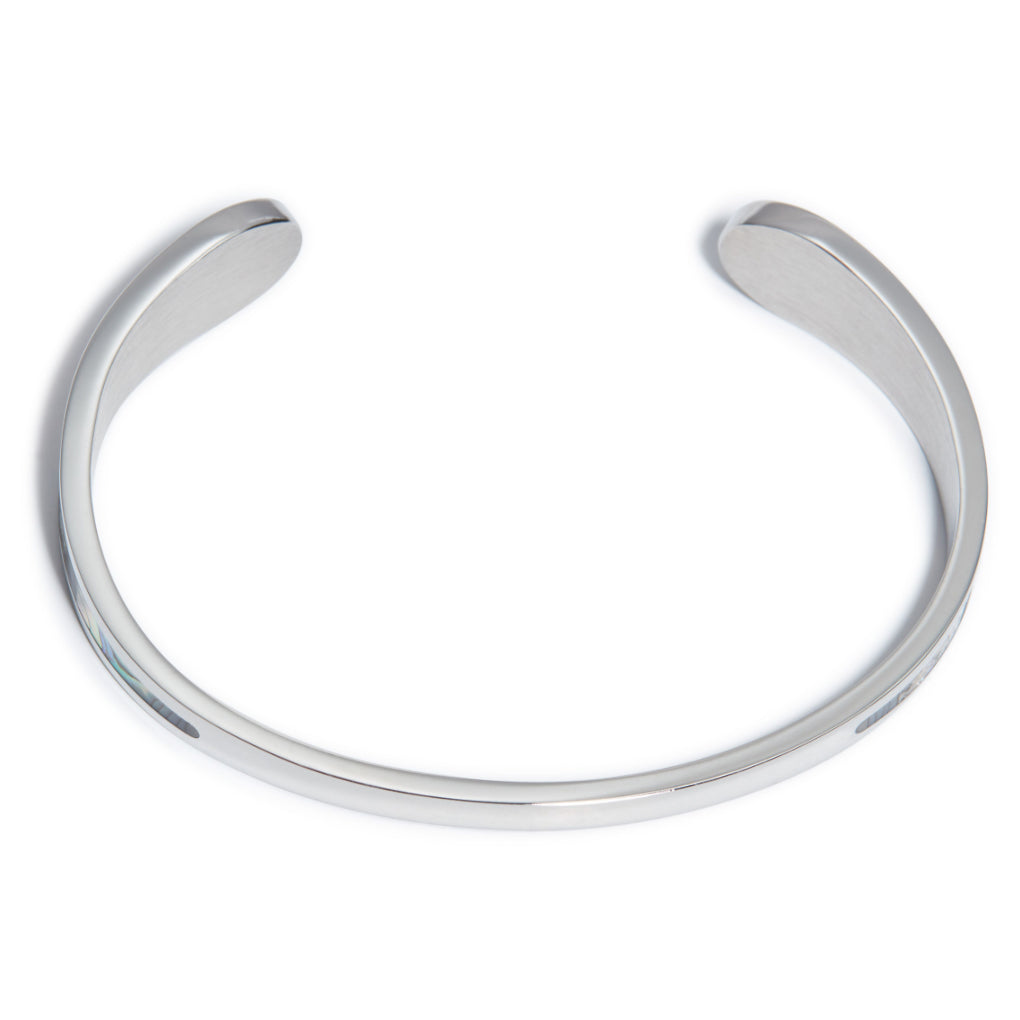 Eternity Koa Cuff Bracelet with Abalone
