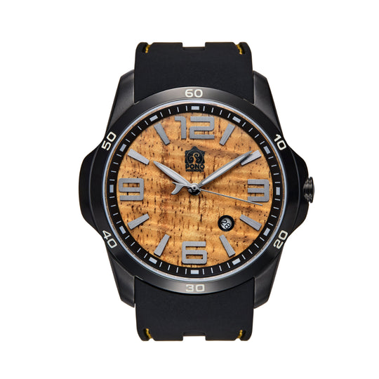 The Surfrider Koa Wood Watch – Black, Silver & Copper | Pono Woodworks