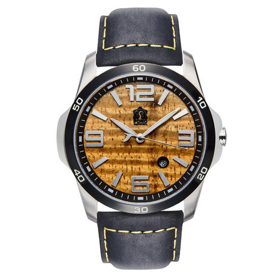 The Surfrider Koa Wood Watch – Black, Silver & Copper | Pono Woodworks