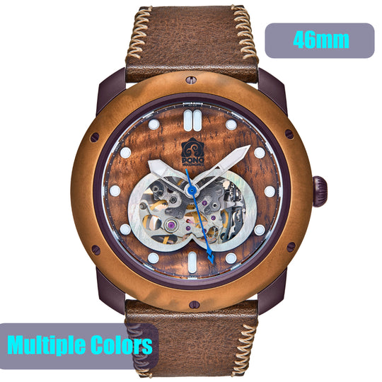Element Koa Wood and Bronze Automatic Watch- 46mm