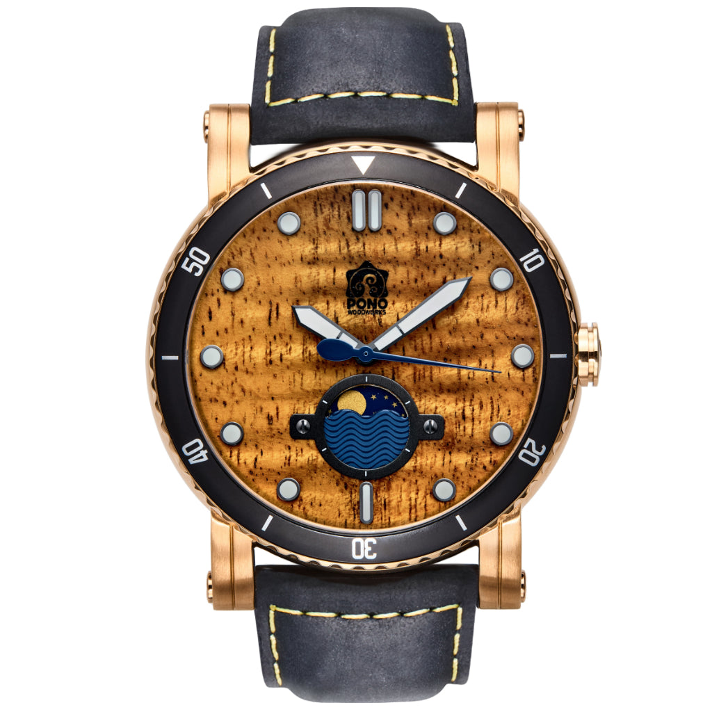 The Waterman Koa Wood Watch - 47mm