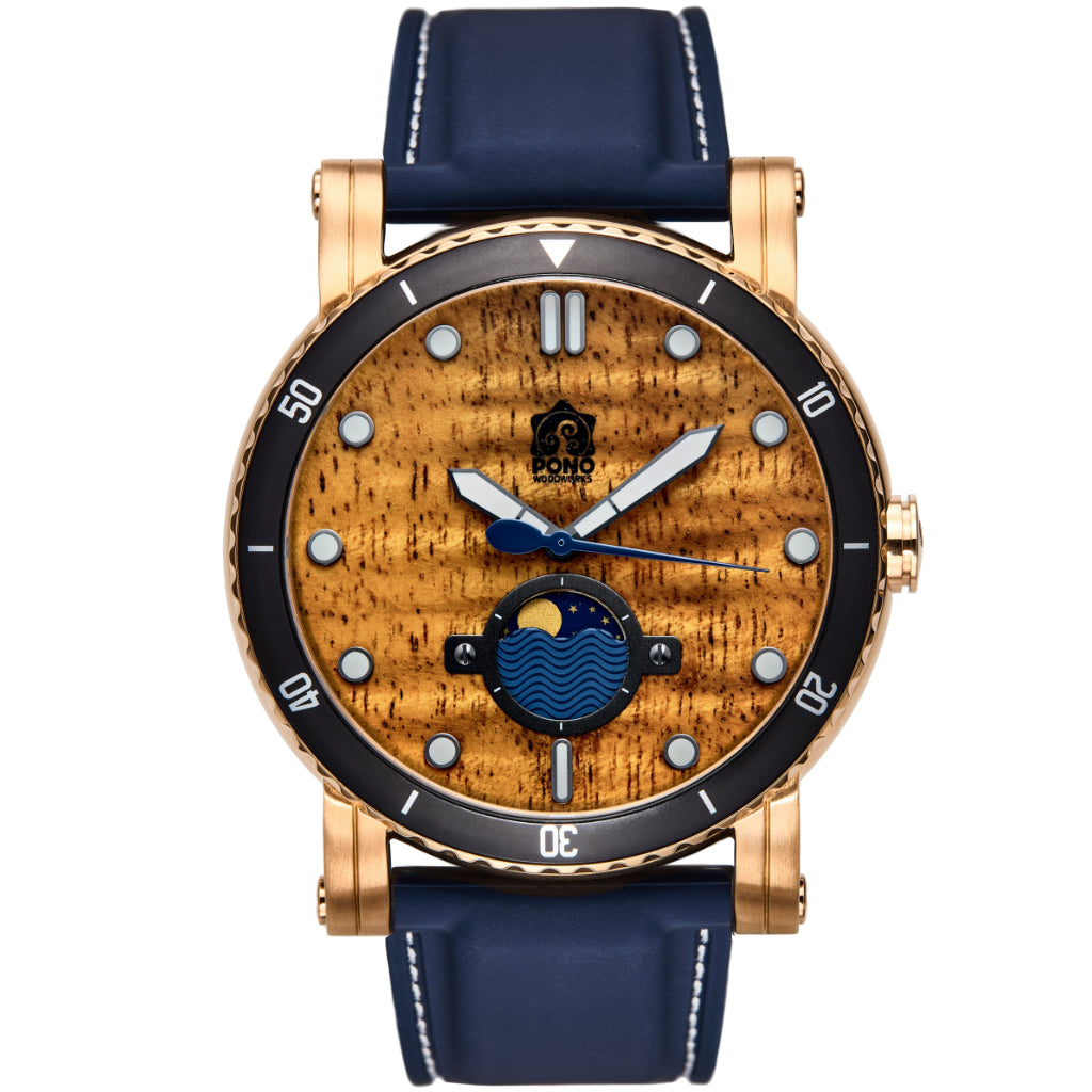 The Waterman Koa Wood Watch - 47mm