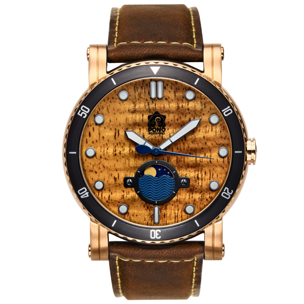 The Waterman Koa Wood Watch - 47mm