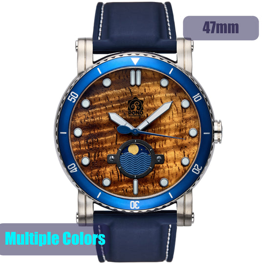 The Waterman Koa Wood Watch - 47mm