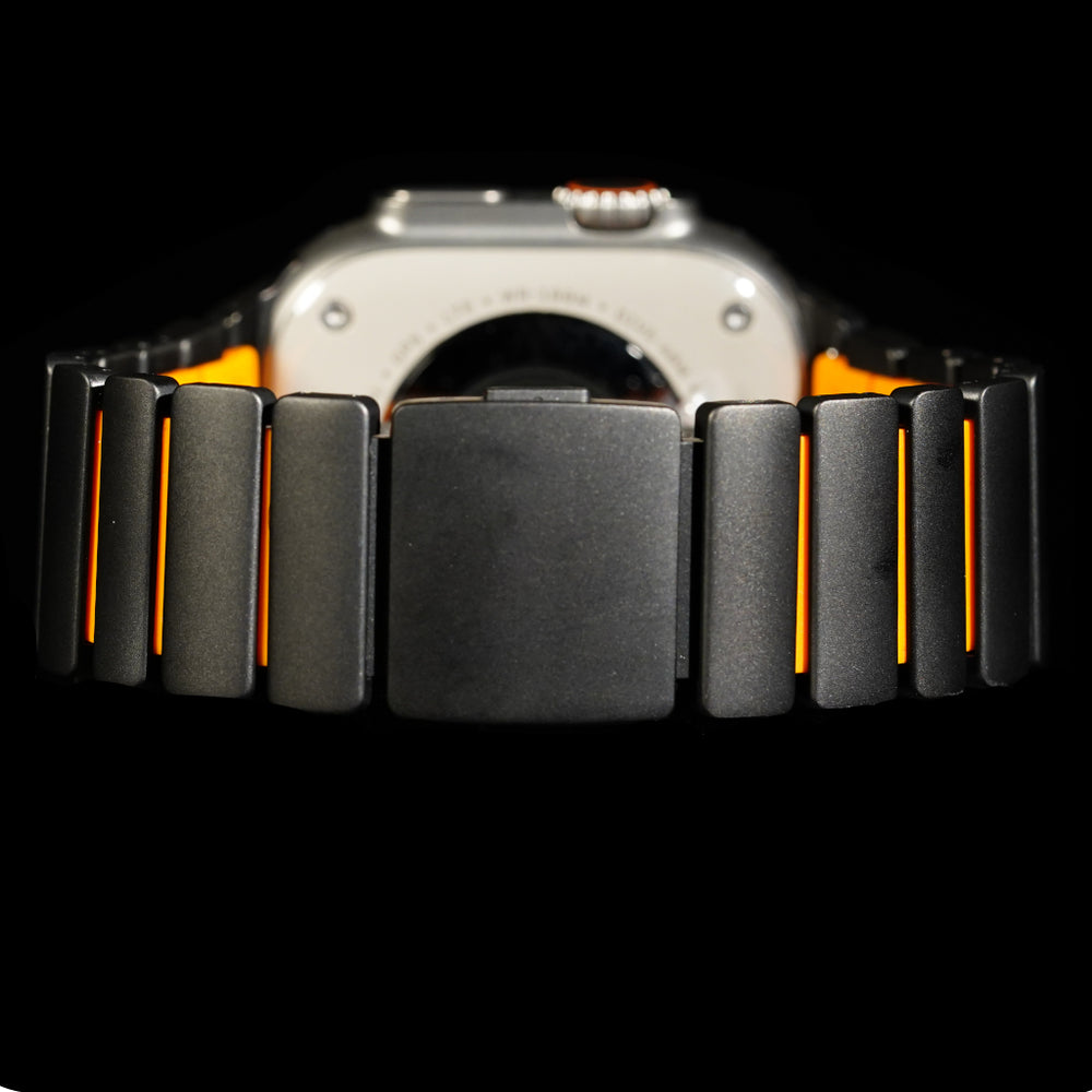 Titanium and Koa Wood iWatch Ultra Band (Silver, Black)
