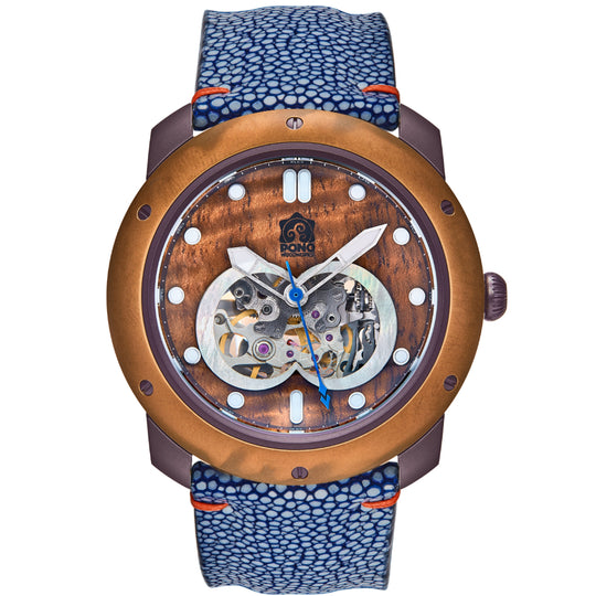 Element Koa Wood and Bronze Automatic Watch- 46mm
