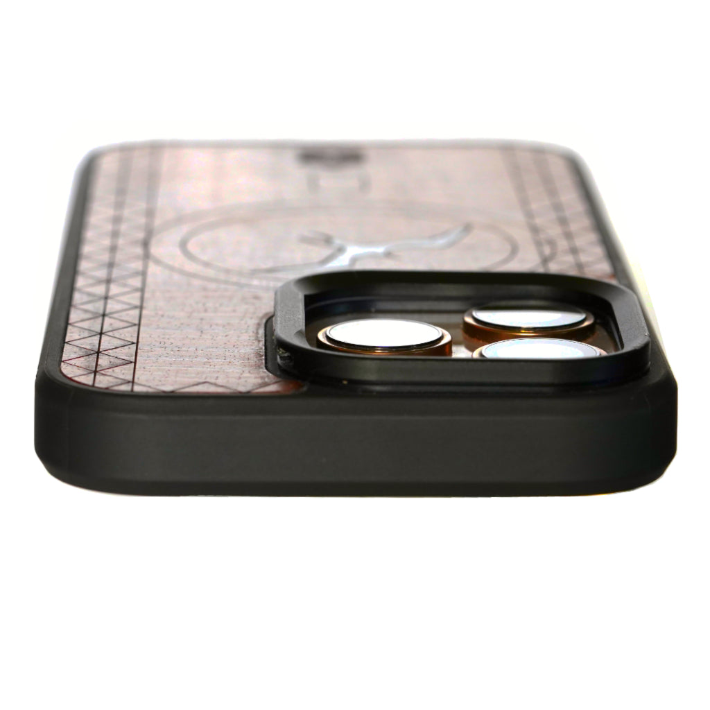 MagSafe Koa Wood iPhone Case with Koi Pattern | Pono Woodworks