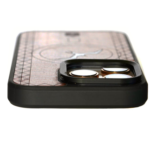 MagSafe Koa Wood iPhone Case with Koi Pattern | Pono Woodworks