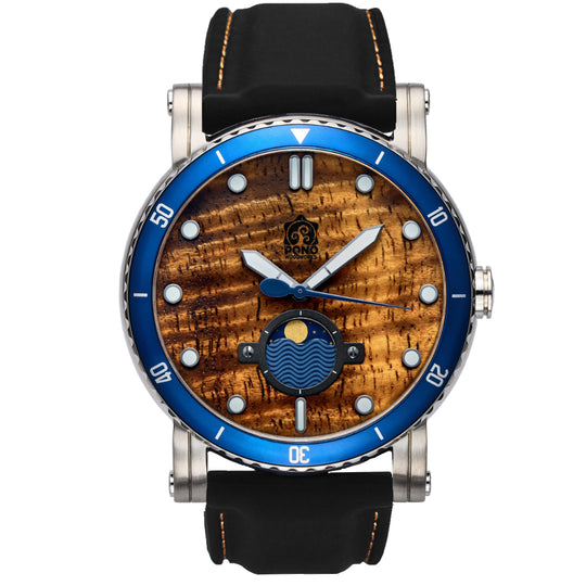 The Waterman Koa Wood Watch - 47mm