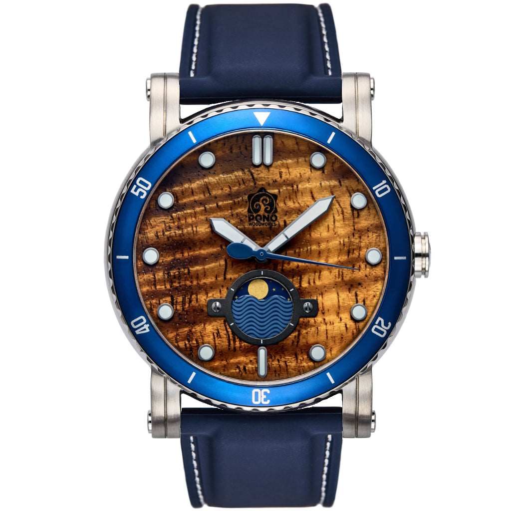 The Waterman Koa Wood Watch - 47mm