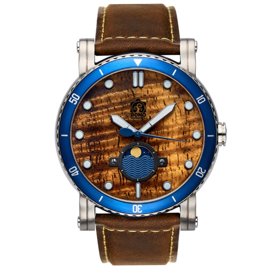 The Waterman Koa Wood Watch - 47mm