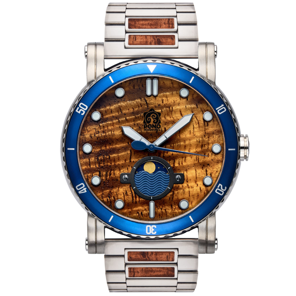 The Waterman Koa Wood Watch - 47mm
