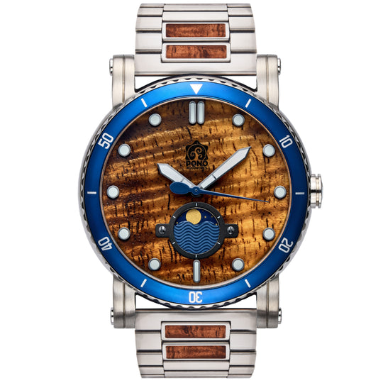 The Waterman Koa Wood Watch - 47mm