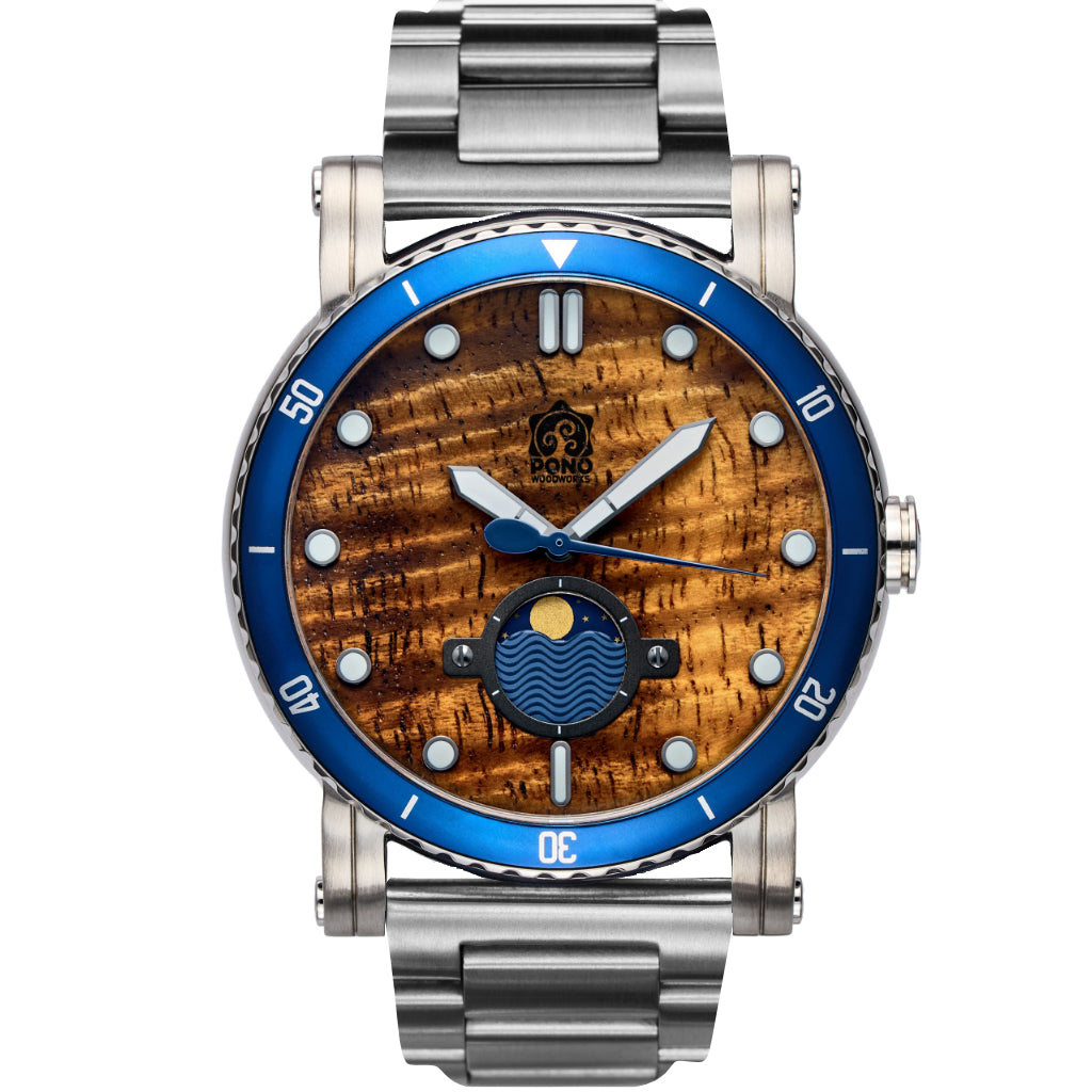 The Waterman Koa Wood Watch - 47mm